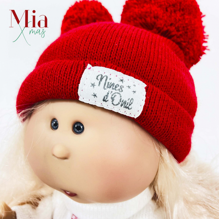 Papusa Nines D'Onil, Mia Craciun, cu parul blond, cu miros de vanilie, 30 cm [3]