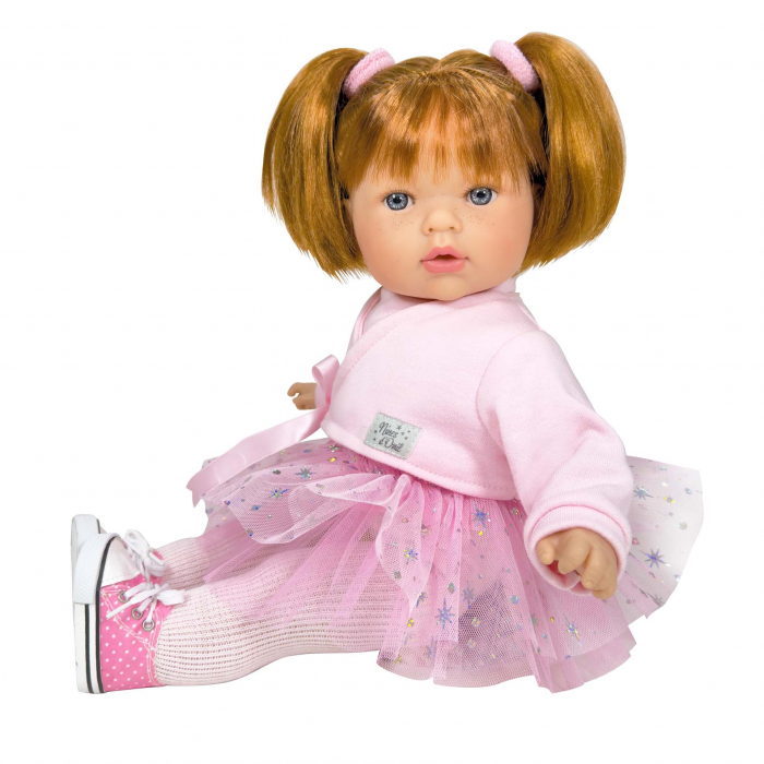 Papusa Nines D'Onil, Tita Star, cu sunete, cu parul roscat, cu rochie roz, cu miros de vanilie, 45 cm [1]