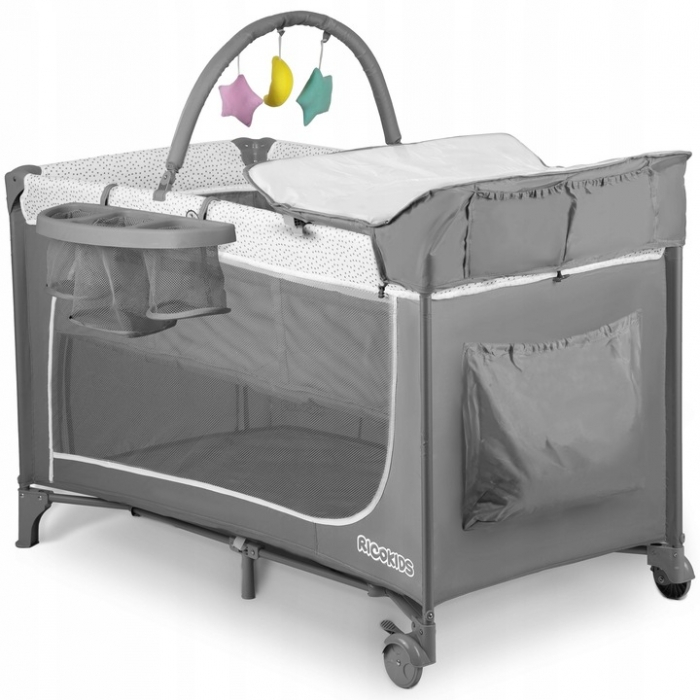 Patut pliabil 125 x 65 x 78 cm Ricokids RK-241 - Gri [1]
