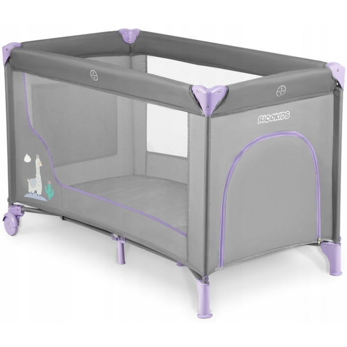 Patut pliabil Ricokids RK-240 Gri cu mov [1]