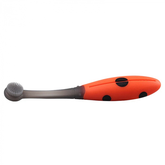Periuta de dinti din silicon pentru antrenament, 6 luni+, Mombella, Buburuza [6]