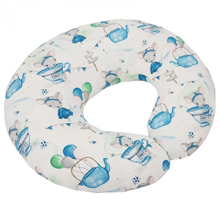 Perna pentru alaptare, 100% Bumbac, 60X60 cm, Appekids - Mouse [4]