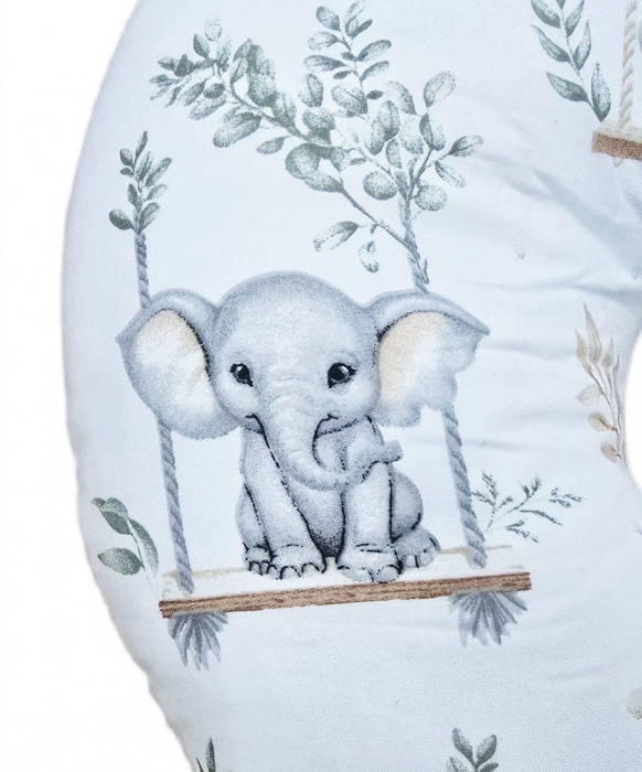 Perna pentru alaptare, 100% Bumbac, 60X60 cm, Appekids - Safari [3]