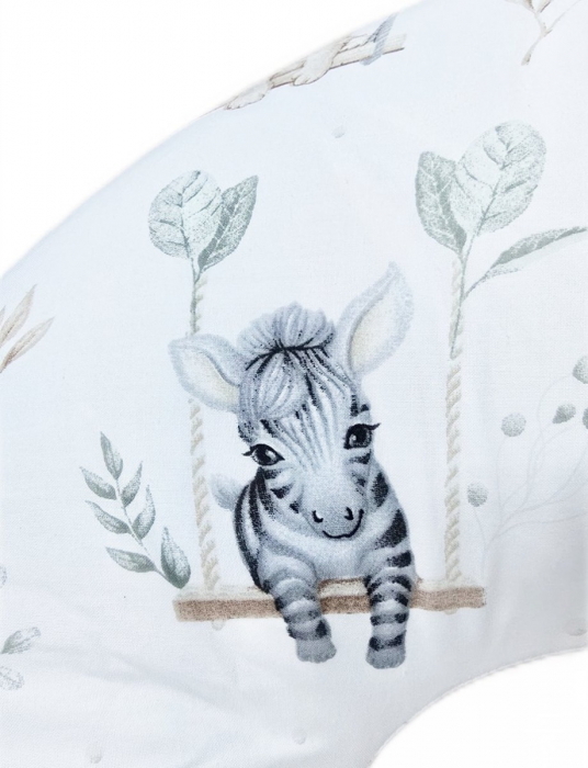 Perna pentru alaptare, 100% Bumbac, 60X60 cm, Appekids - Safari [4]