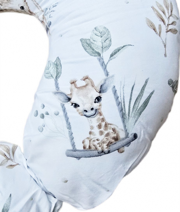 Perna pentru alaptare, 100% Bumbac, 60X60 cm, Appekids - Safari [6]