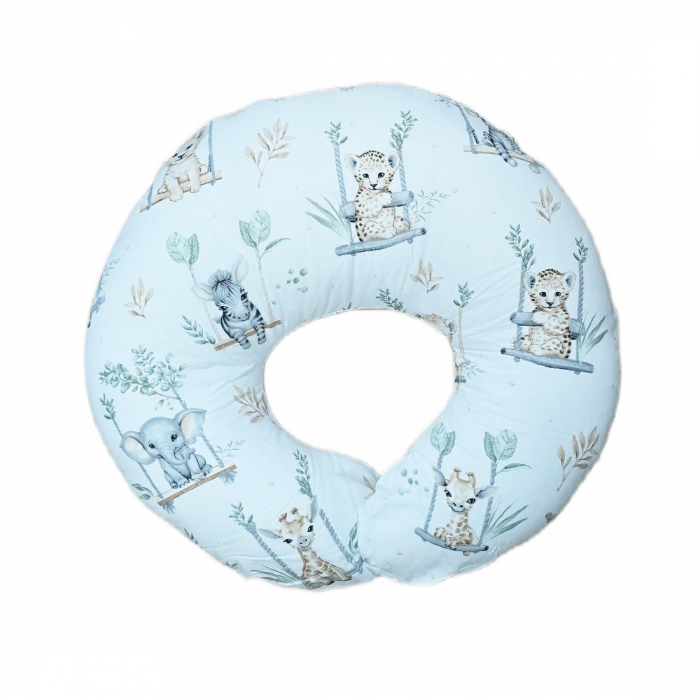 Perna pentru alaptare, 100% Bumbac, 60X60 cm, Appekids - Safari [1]