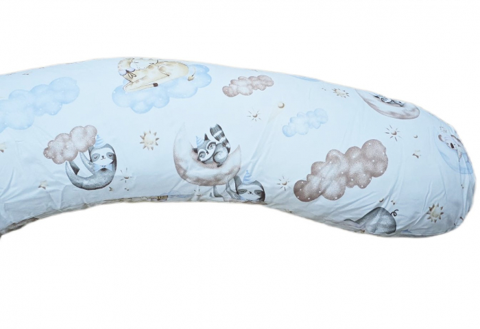 Perna pentru gravida, Fibre din silicon, 180 cm, Appekids - Clouds [3]