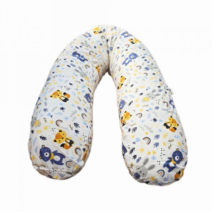 Perna pentru gravida, Fibre din silicon, 180 cm, Appekids - Forest [2]