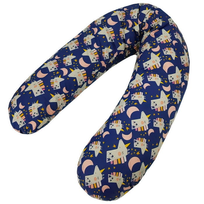 Perna pentru gravida, Fibre din silicon, 180 cm, Appekids - Navy [3]