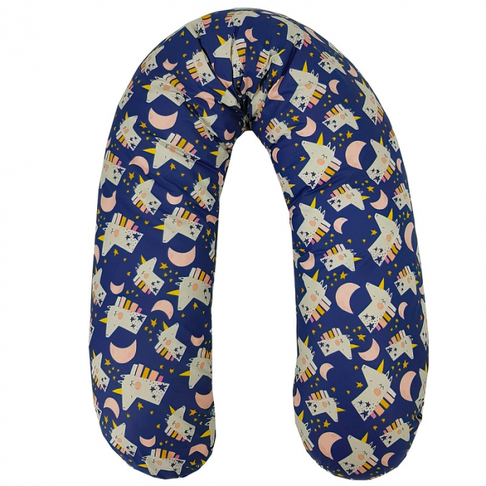 Perna pentru gravida, Fibre din silicon, 180 cm, Appekids - Navy [1]