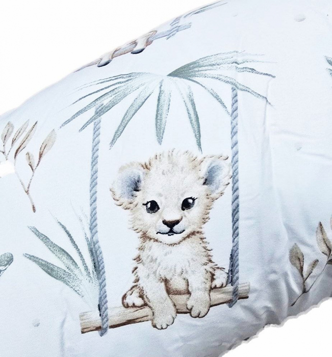 Perna pentru gravida, Fibre din silicon, 180 cm, Appekids - Safari [5]
