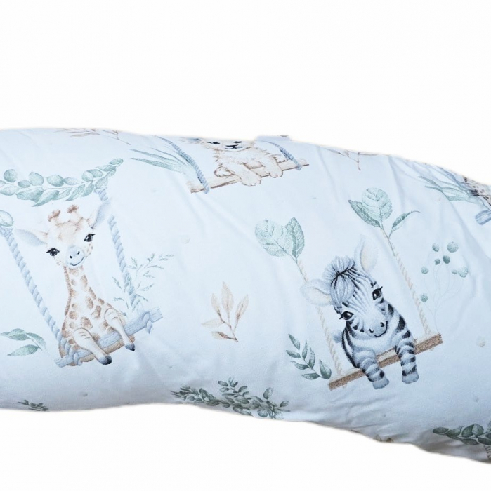 Perna pentru gravida, Fibre din silicon, 180 cm, Appekids - Safari [6]