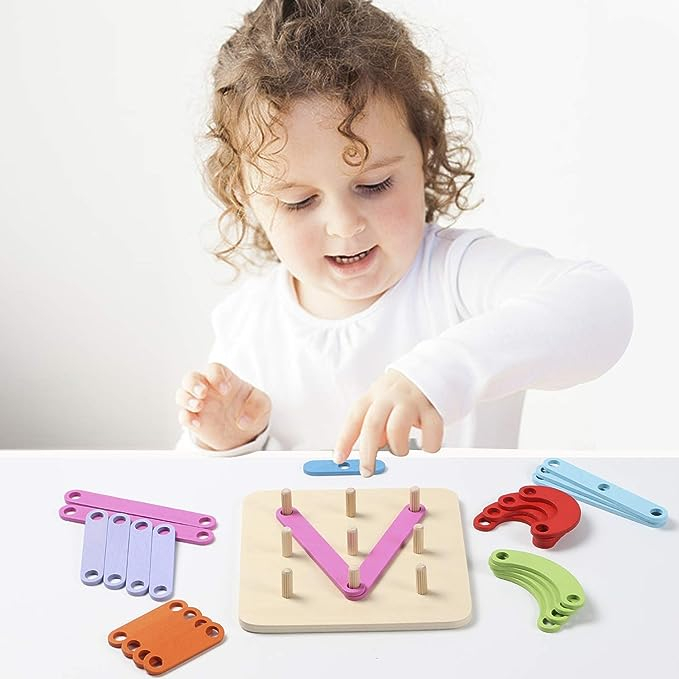 Placa din lemn Geoboard Montessori [2]