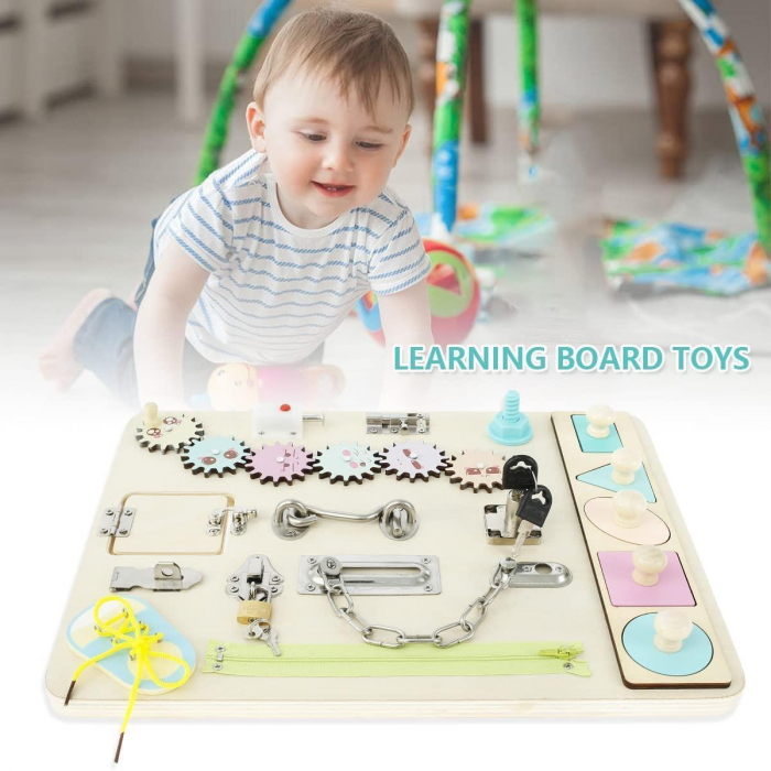 Placa senzorială Busy Board Montessori [2]
