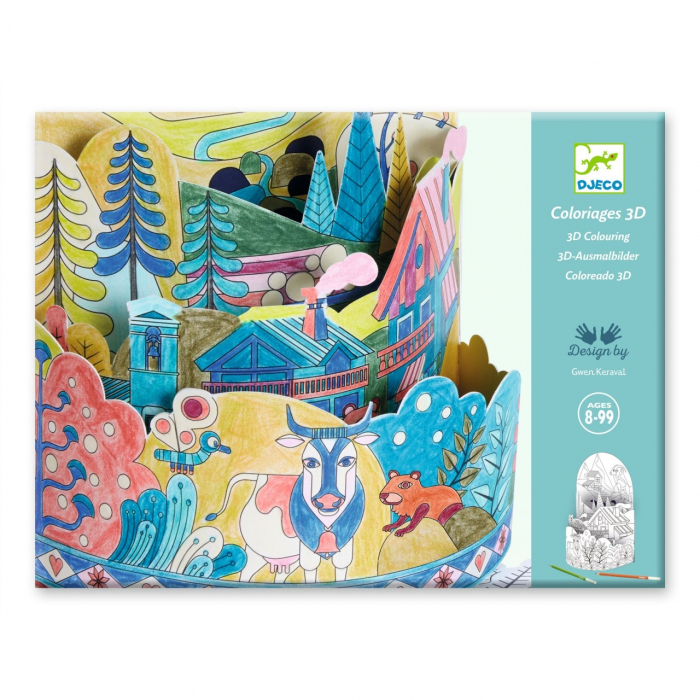 Planse de colorat si asamblat Peisaj stratificat, Djeco [1]