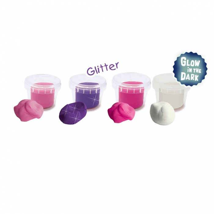 Plastilina fosforescenta cu sclipici Unicorn 4 x 90 gr [2]