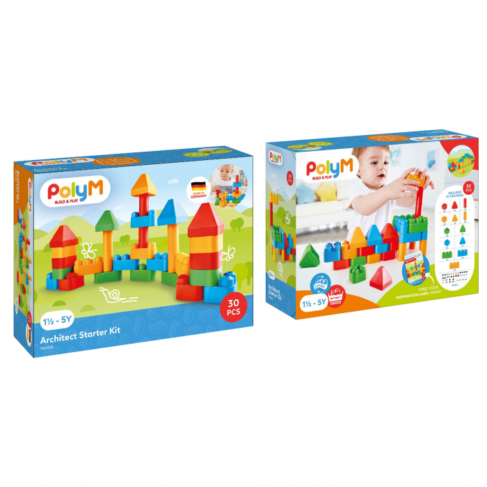 PolyM - Kit de constructie arhitectura pentru copii (30 piese) [1]