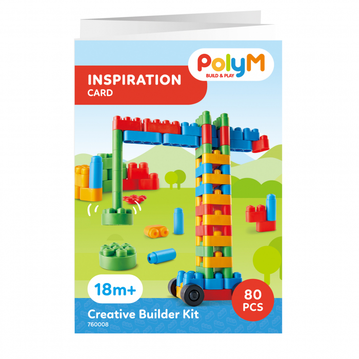 PolyM - Kit de constructor creativ pentru copii (80 piese) [6]