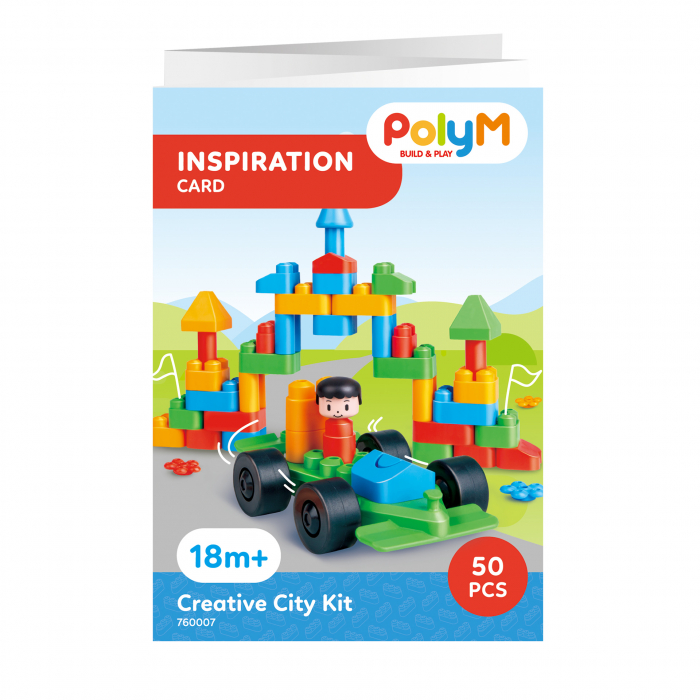 PolyM - Kit de construit Orasul Creativ de jucarie (50 piese) [5]