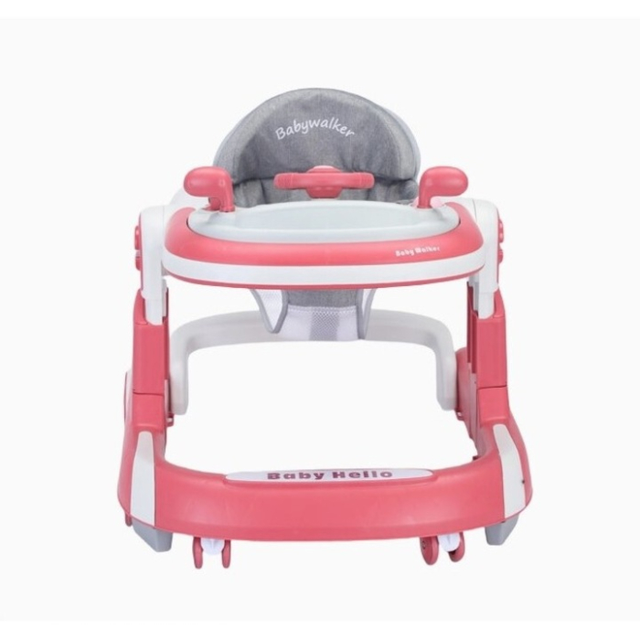 Premergator 3 in 1 cu Maner Parental, Volan si Sezut Reglabil, Pliabil, 6 Roti Silentioase, cu Maner de Impins, ROSU [4]