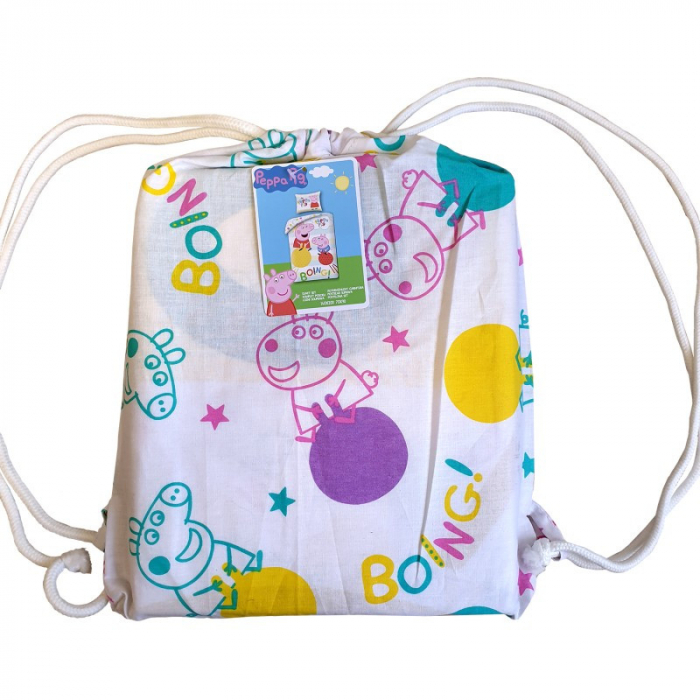 Purcelusa Peppa Boing Lenjerie de Pat Copii 140×200cm, 70×90 cm [2]