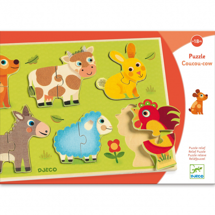 Puzzle din lemn Coucou, Djeco [2]
