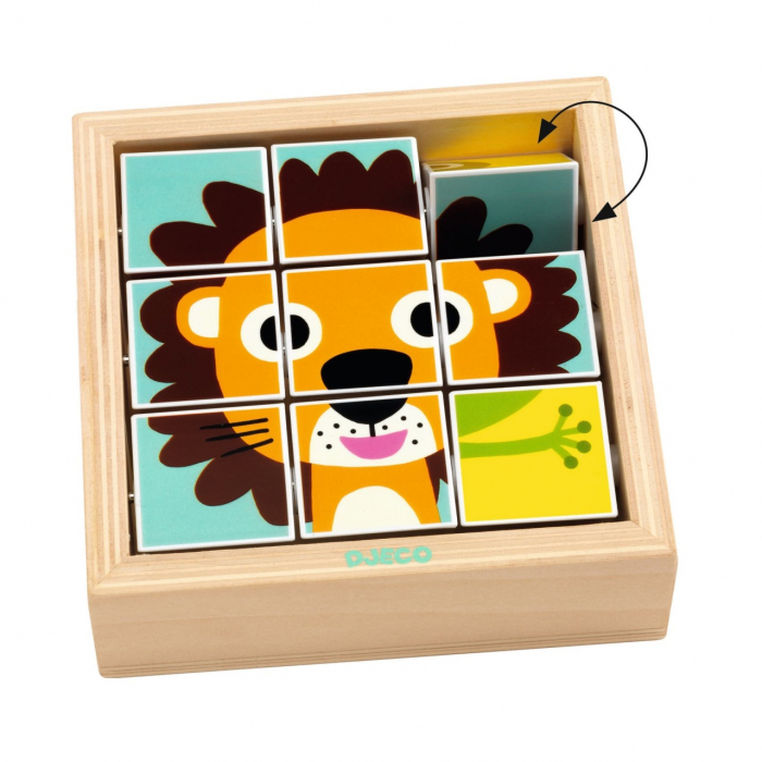 Puzzle din cuburi Tournanimo, Djeco [2]