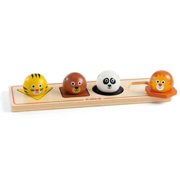 Puzzle din lemn Animale salbatice, Djeco [3]
