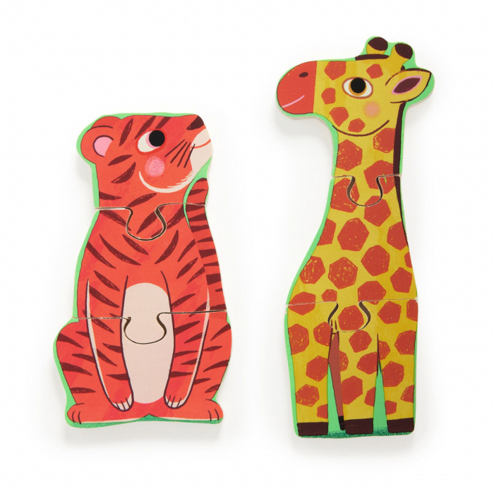 Puzzle din lemn Coucou Tigre, Djeco [3]
