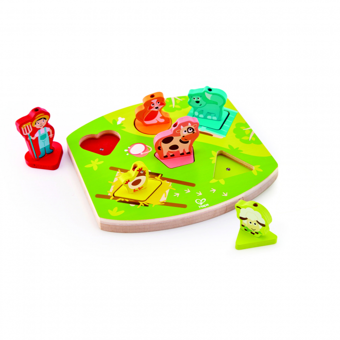 Puzzle din lemn cu sunete - Ferma [1]