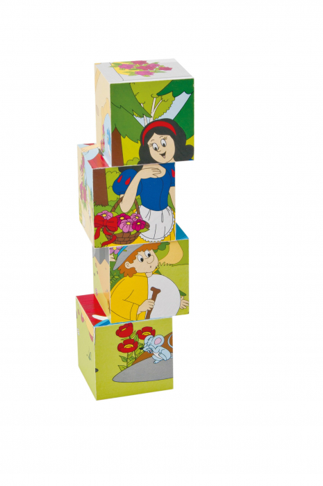 Puzzle din lemn cuburi - Basme 4 x 5 [3]