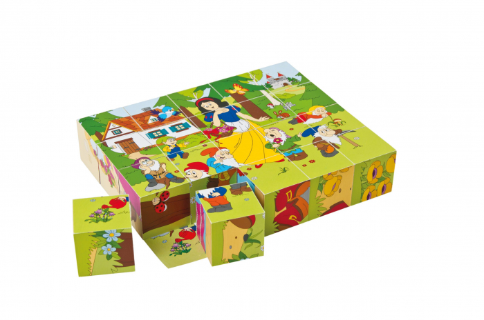 Puzzle din lemn cuburi - Basme 4 x 5 [4]