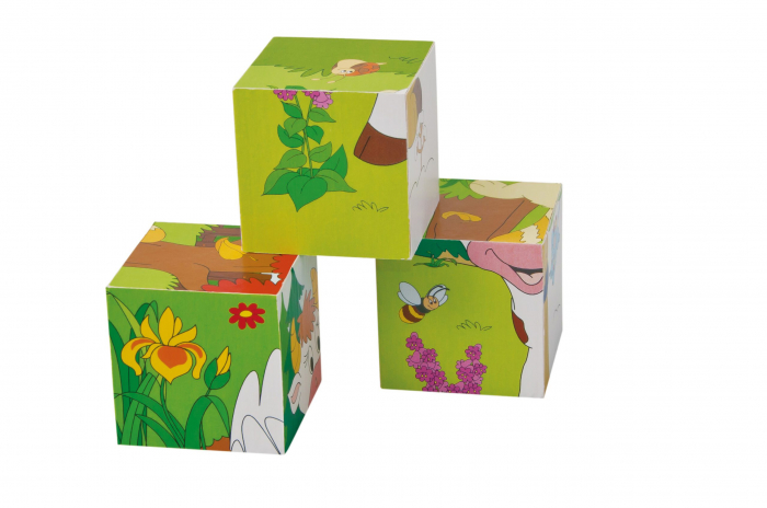 Puzzle din lemn cuburi - Ferma 3 x 4 [2]