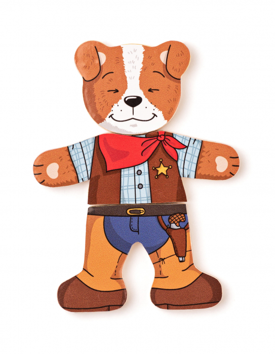 Puzzle din lemn - Imbraca catelul [2]