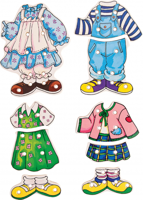 Puzzle din lemn - Imbraca fetita [2]