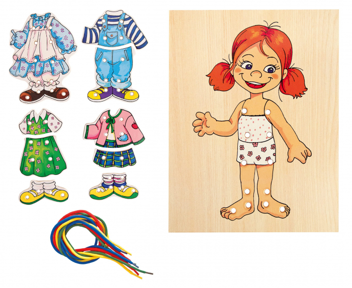 Puzzle din lemn - Imbraca fetita [7]