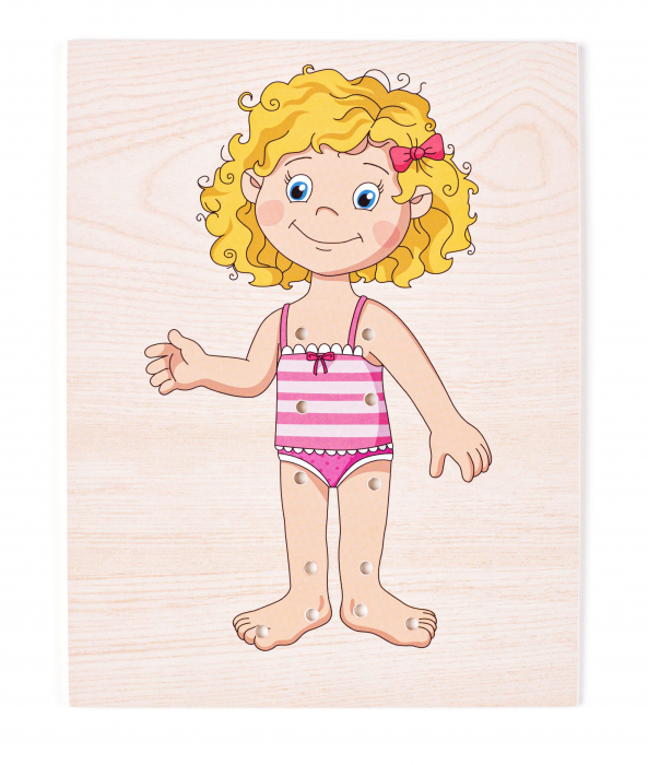 Puzzle din lemn - Imbraca fetita [3]