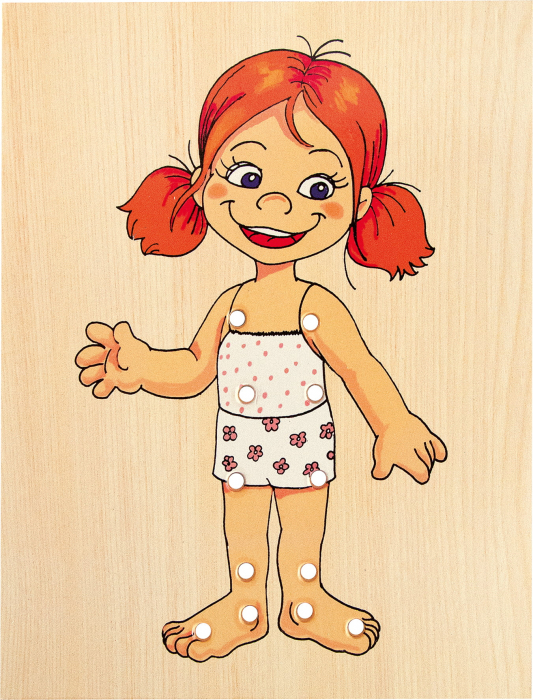 Puzzle din lemn - Imbraca fetita [4]