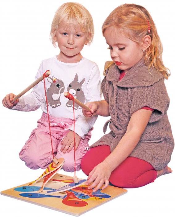 Puzzle din lemn - Joc magnetic de pescuit [2]