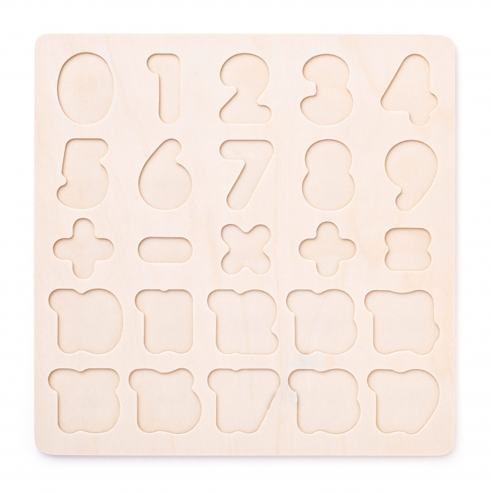 Puzzle din lemn - Matematica, numere [2]