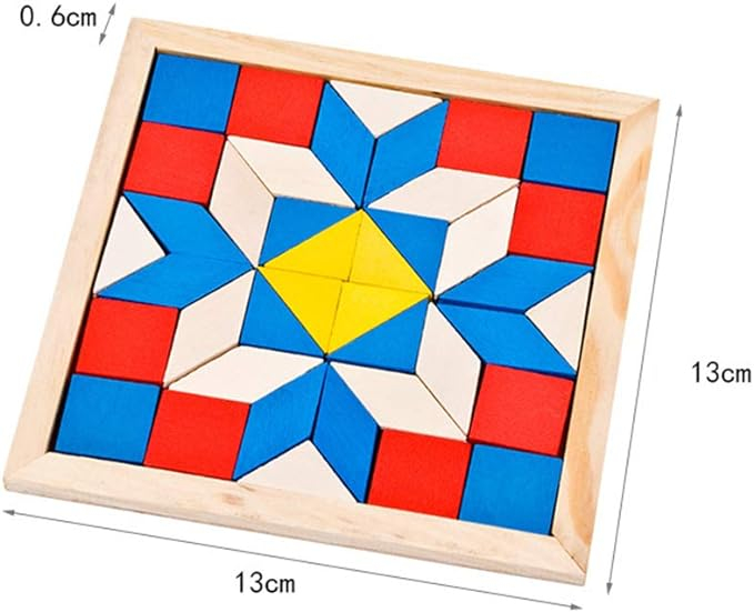 Puzzle din lemn origami multicolor [3]