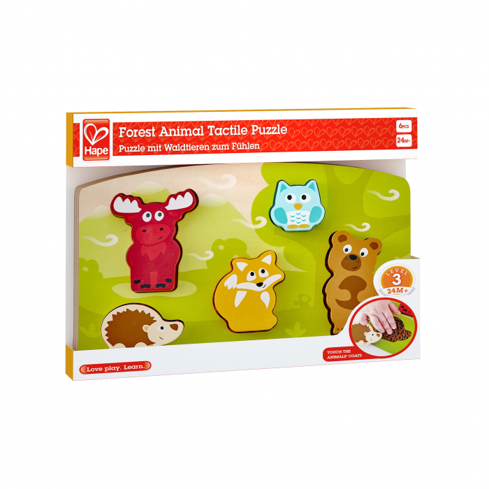 Puzzle din lemn tactil - Animale din padure [5]