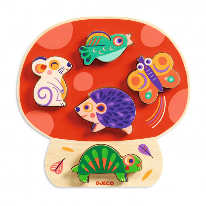 Puzzle din lemn Ciupercuta Anianco, Djeco [2]