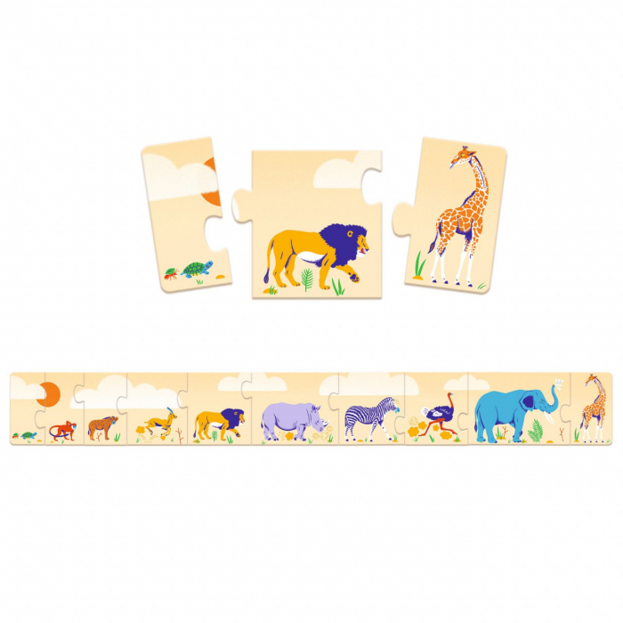 Puzzle din lemn De la mic la mare, Djeco [4]