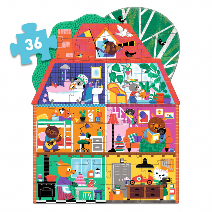 Puzzle gigant Casa micilor prieteni, Djeco [5]