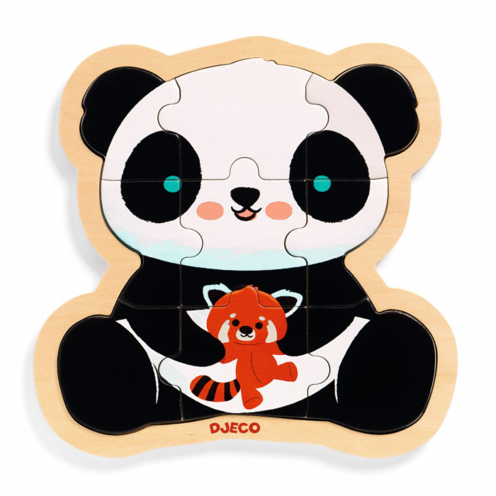 Puzzle din lemn Ursuletul Panda, Djeco [2]