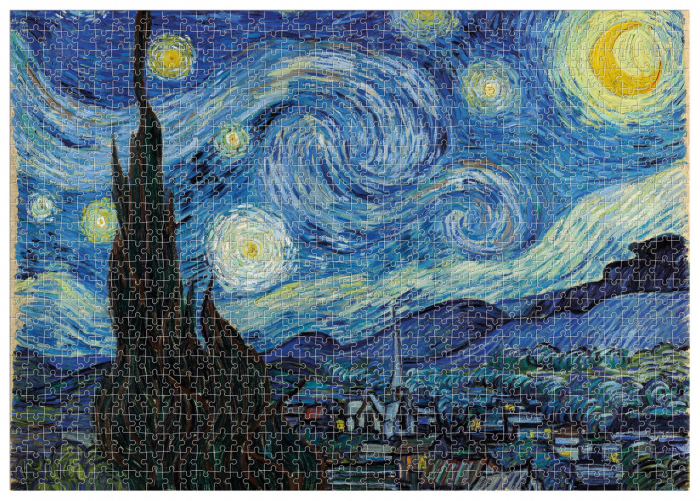 Puzzle1000 piese Van Gogh Noapte instelata, Londji [2]