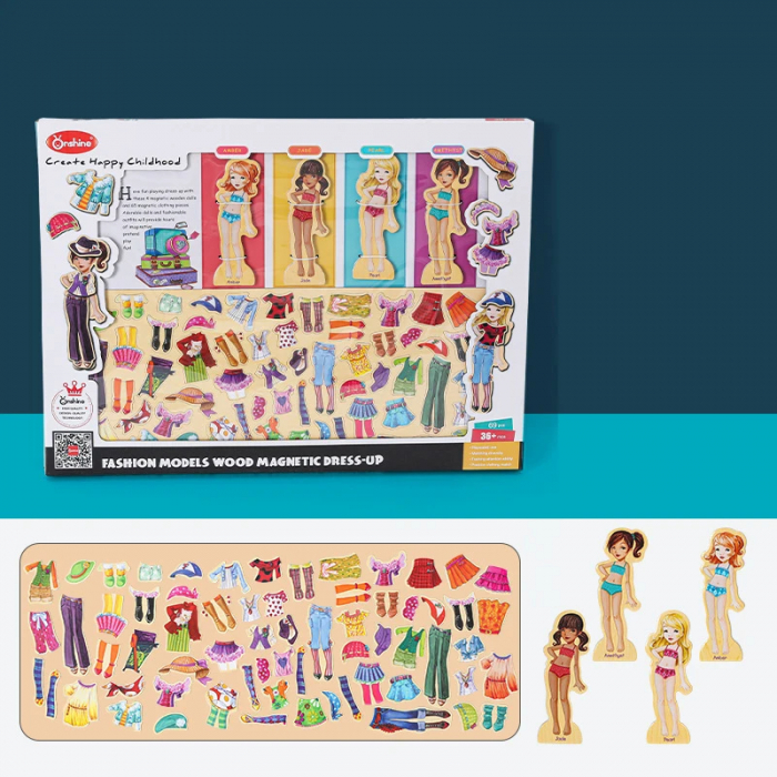 Puzzle Magnetic cu 69 de Piese, Imbraca Fetele [6]