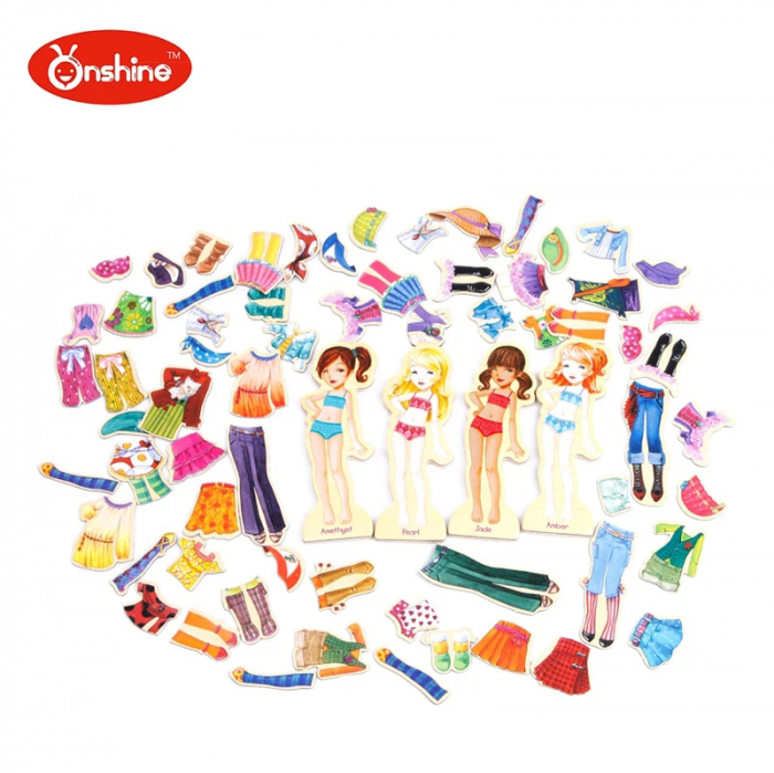 Puzzle Magnetic cu 69 de Piese, Imbraca Fetele [7]
