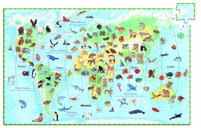 Puzzle observatie Animalele lumii, Djeco [3]